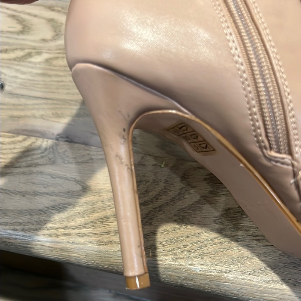 Studded Nude Ankle Boots - Picture 5 of 8